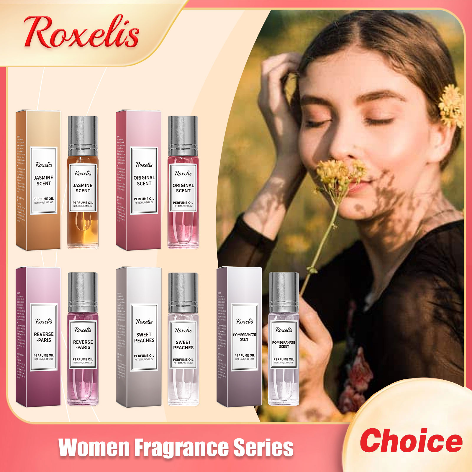 Perfume Jasmine Fragrance - น้ำหอมฟีโรโมนสำหรับผู้หญิง กลิ่นดอกไม้ ใช้ได้ทุกวัน สร้างเสน่ห์ กระตุ้นความมั่นใจ เหมาะเป็นของขวัญคริสต์มาส