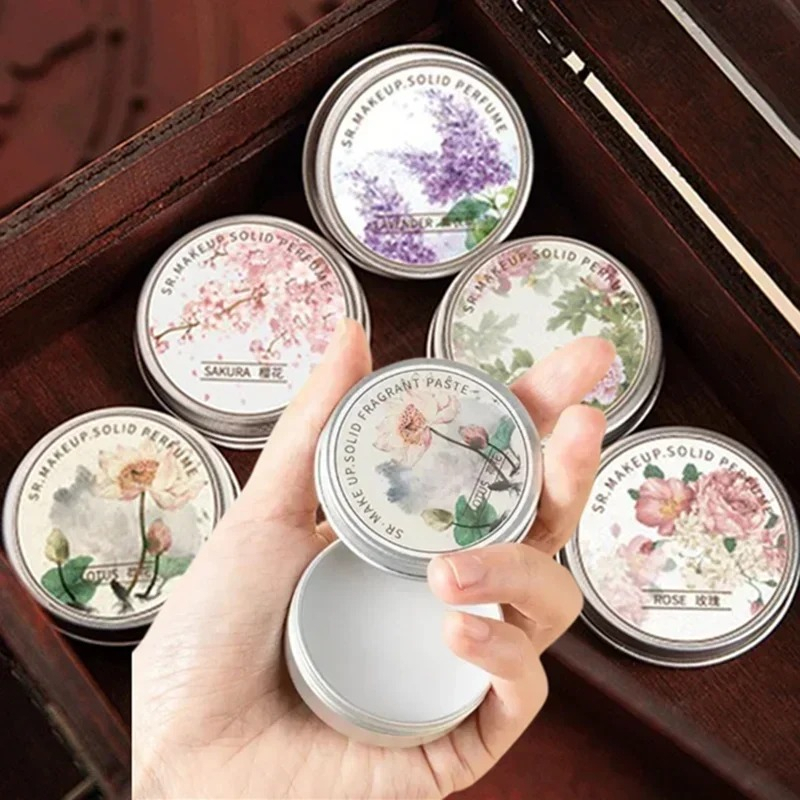 Perfume Lavender Fragrance - ผู้หญิงน้ําหอม Peony/Lotus/Sakura/ลาเวนเดอร์แบบพกพา Balm Fresh Elegant ยาว-เวลาน้ําหอม