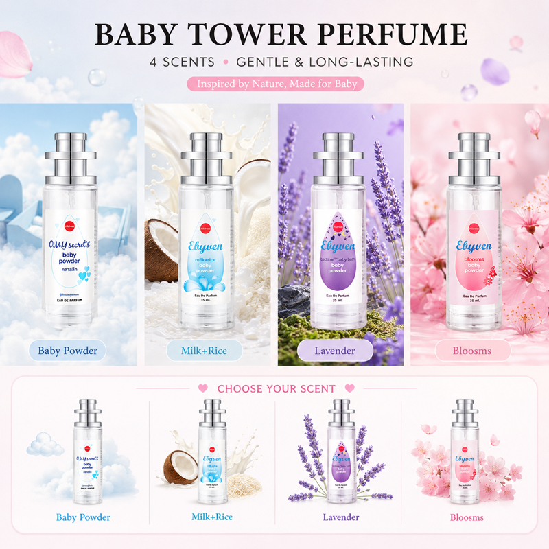 น้ำหอมเด็กแบบฝุ่น 2 ชิ้น ขนาด  - Perfume Lavender Fragrance บทวิจารณ์และราคา